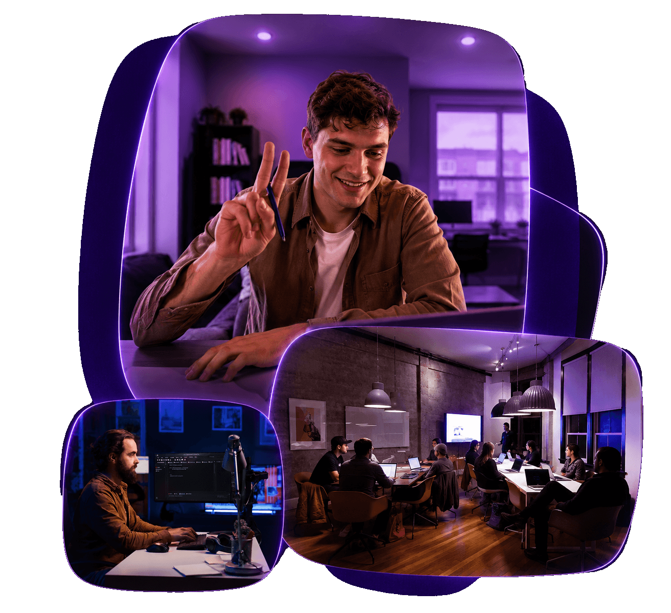 Composição visual sobre a evolução da operação da Nexly.
